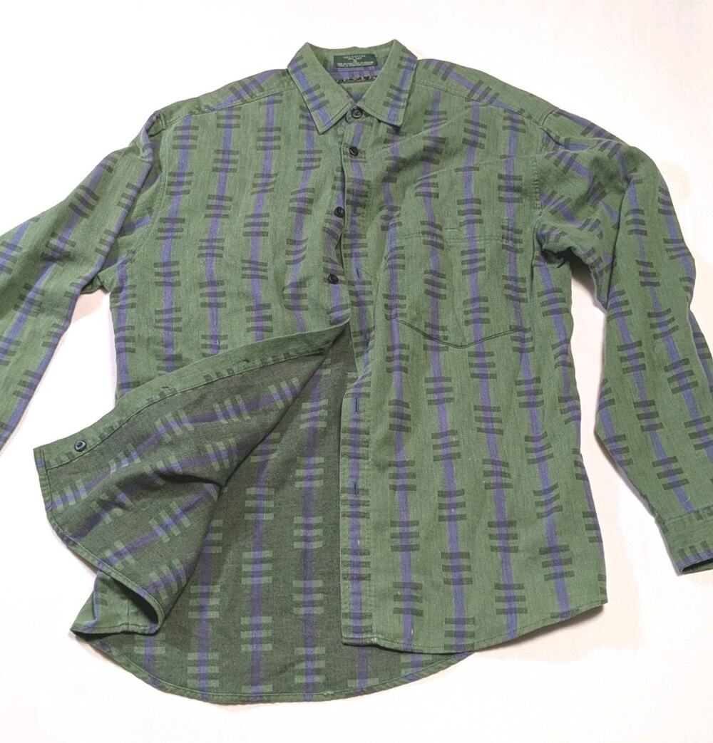 Levi's Sutter Creek Vintage Flannel Small 90s Grunge Distressed Bleach Stained